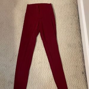 red aerie leggings